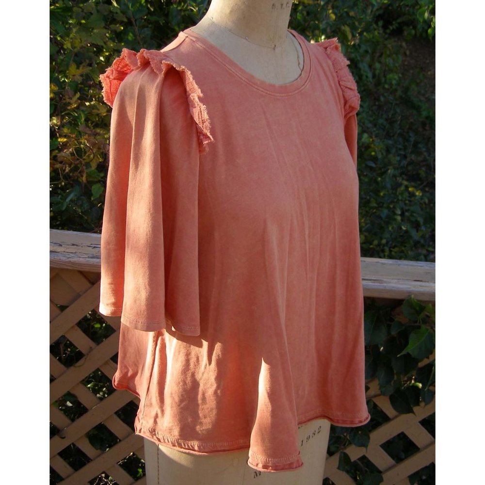 NEW Eri+Ali flowy boho Top size M 8-10 Salmon clr